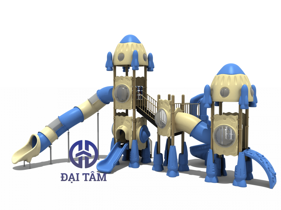 Thiết bị trượt sân chơi tên lửa dành cho trẻ em ngoài trời dành cho công viên DTS01
