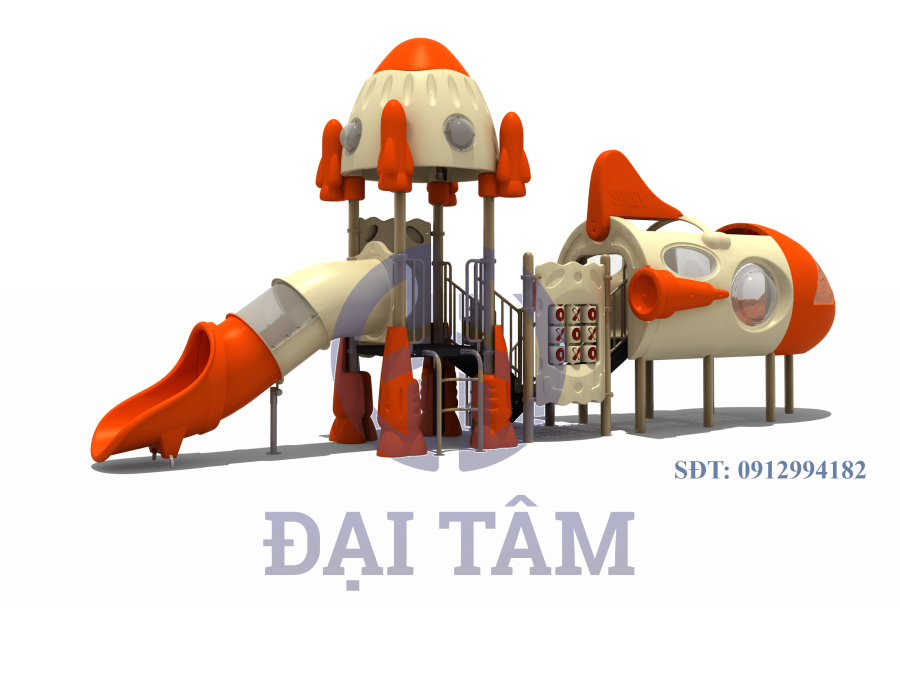 Bộ đồ chơi máy bay ngoài trời có cầu trượt cho trường học DTS03