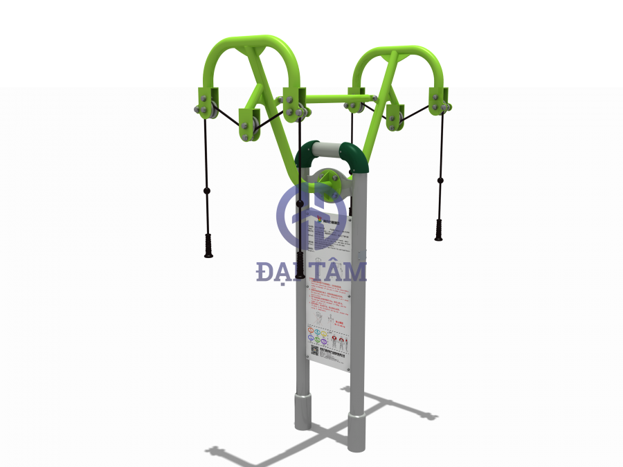 Dụng cụ tập kéo duỗi tay ngoài trời trụ đôi DTD04