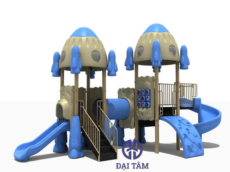 Thiết bị sân chơi tên lửa ngoài trời dành cho trẻ em cho công viên giải trí DTS02