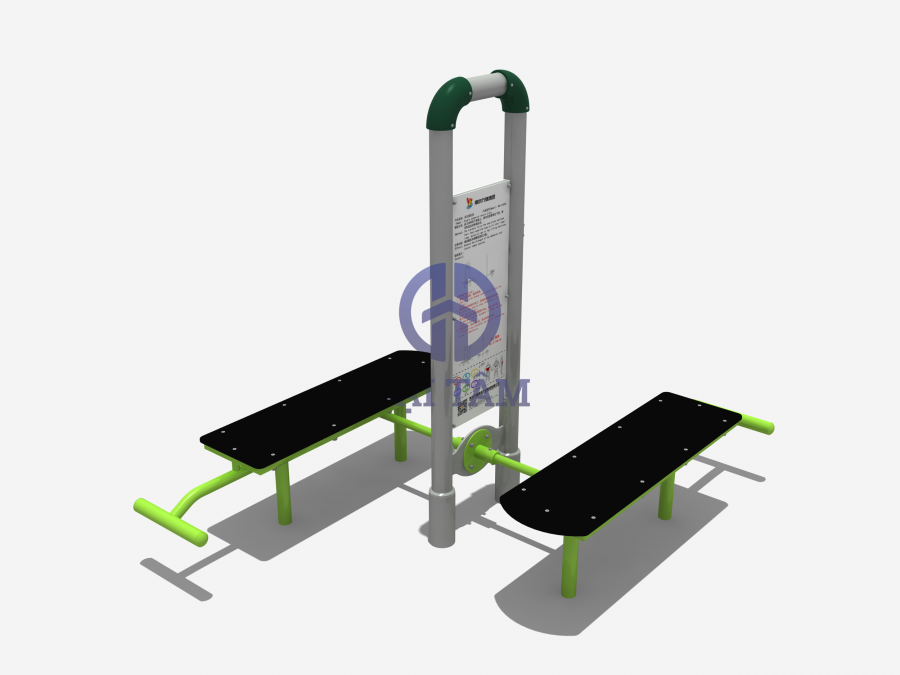Dụng cụ tập lưng bụng ngoài trời trụ đôi DTD03