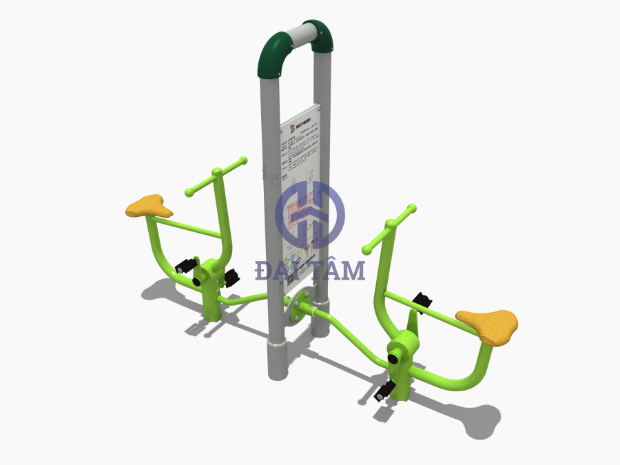 Dụng cụ tập đạp xe trụ đôi ngoài trời DTD06