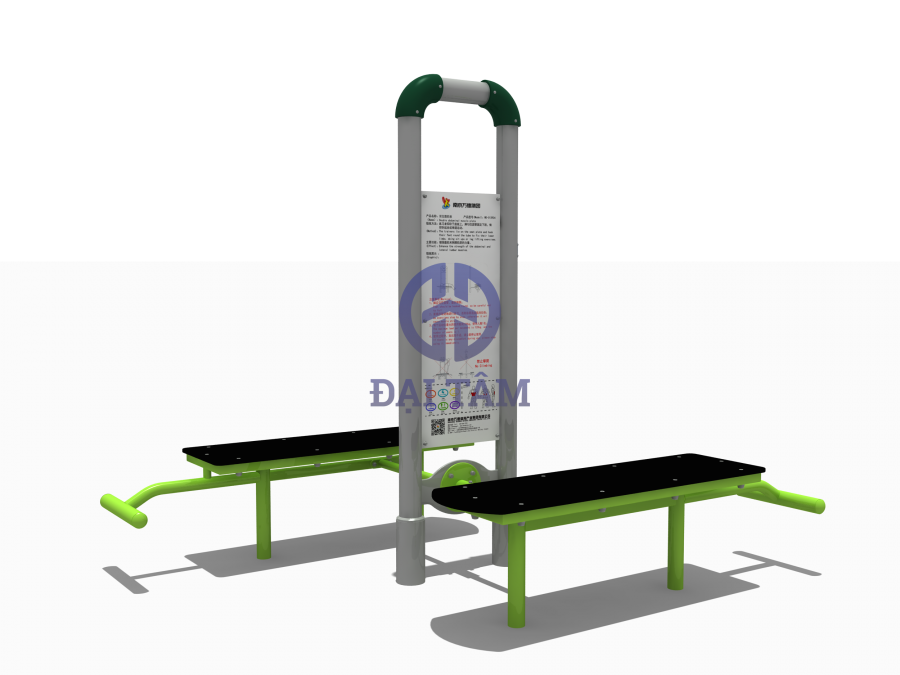 Dụng cụ tập lưng bụng ngoài trời trụ đôi DTD03